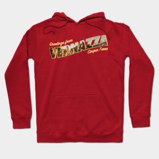 Greetings from Vernazza Cinque Terre Vintage style retro souvenir Hoodie